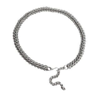Chainmail Belt Necklace Sivertone Aluminum Goth Medieval Renaissance Festival